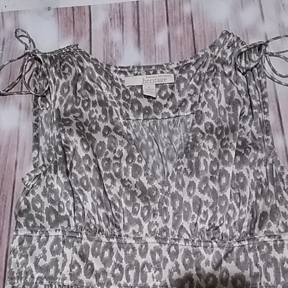 Banana Republic Silk-blend Animal Print dress Size 4 - Picture 5 of 8